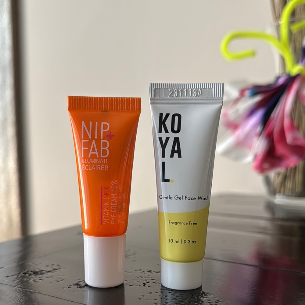 Nip + Fab Vitamin C Fix Eye cream 
And KOYAL Face Wash